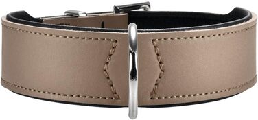 Нашийник для собак HUNTER BASIC, шкіра, розмір L (65 см), чорний/камінь