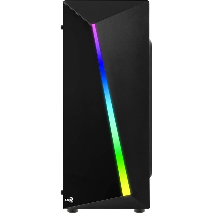 Корпус для ПК AeroCool SHARD, ATX, з акриловим склом, RGB, 13 режимів, вентилятор 12 см, чорний