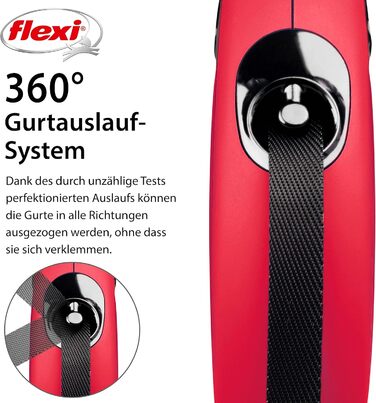 Flexi Classic M рулетка для собак до 25 кг, 5 м, червона