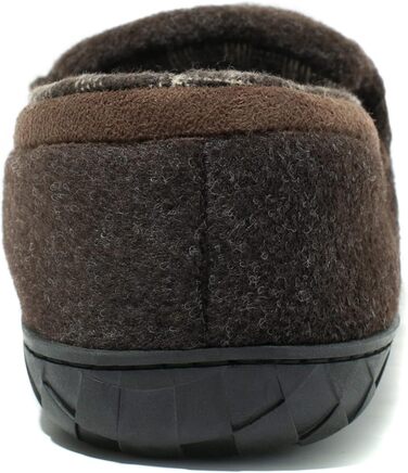 Домашні тапочки NewDenBer для чоловіків: мокасини з піною пам'яті, теплі та зручні, з неслизькою гумовою підошвою (41 EU, 1 Коричневий)