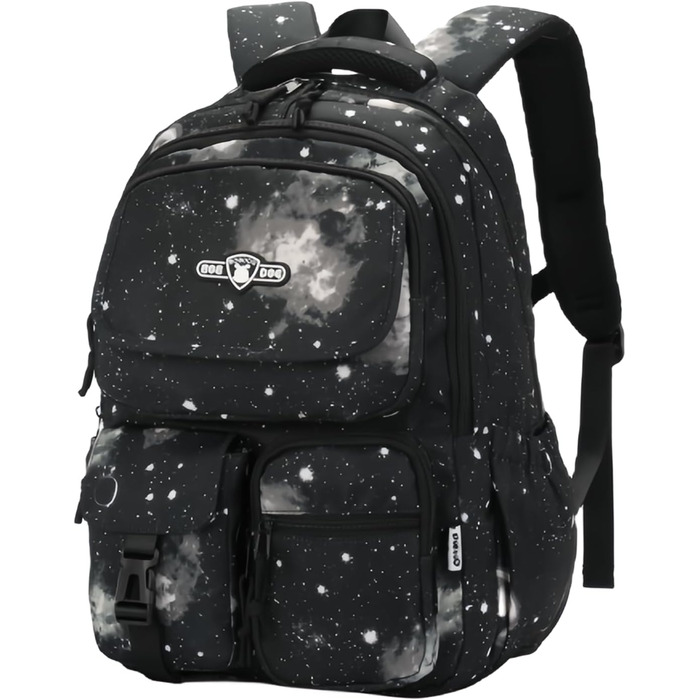 Шкільний рюкзак Galaxy Print для хлопчиків (M, A3, чорний)