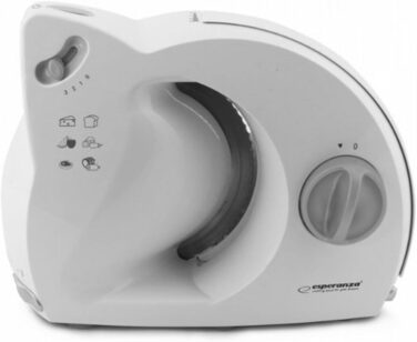 Esperanza EKM017W Electric Food Slicer - Stainless Steel & White Plastic - 150W