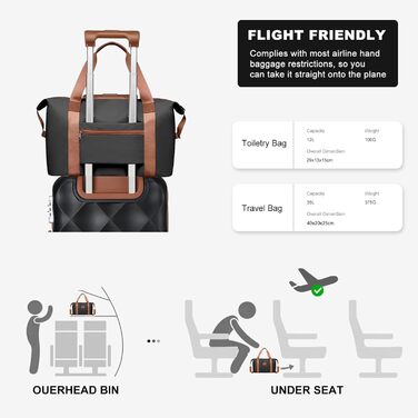 Набір валіз Sea Choice: 5 валіз, 4 колеса, TSA-замок, чорний. Розміри: 55/65/76 см