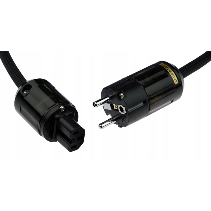Кабель живлення 230V CROSS-TECH у тканинному обплетенні, 0,75 м