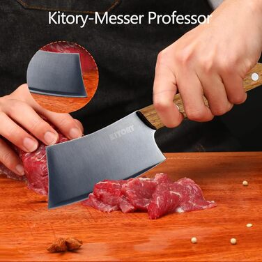 Kitory Mini Hackmesser: багатофункціональний ніж-топірець 10см для китайської кухні, ніж-топірець для стейків, маленький ніж з довгим руків'ям, 2024 подарунок