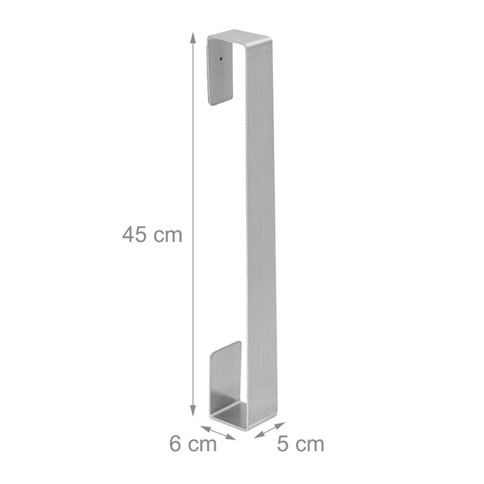 Relaxdays Towel Rack, No Drilling, Silver
