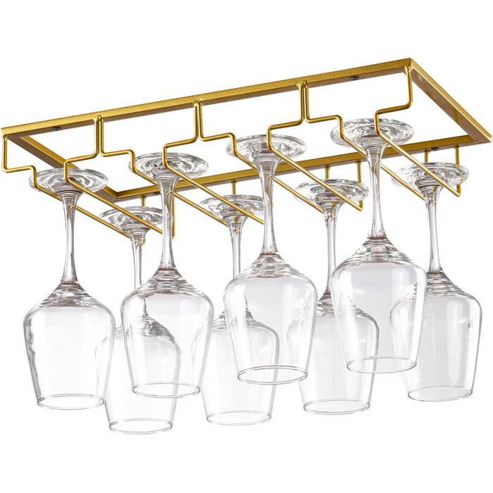 Тримач для келихів YunNasi з металу, 4-х рядний, для бару, кухні, ресторану