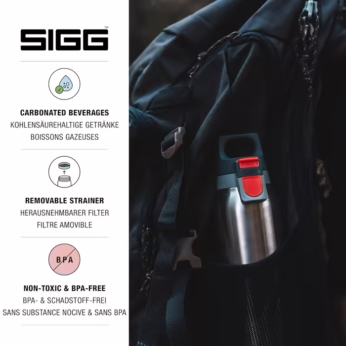 SIGG - Insulated Drinking Bottle - Thermos Flask Hot & Cold One - With Tea Strainer - Leak-proof - BPA-free - 18/8 Stainless Steel - 0.55 L