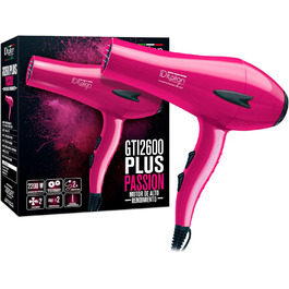 Професійний фен для волосся ID Italian Design з насадкою для укладки, 3 температурні режими, 2 швидкості, 2200W, рожевий