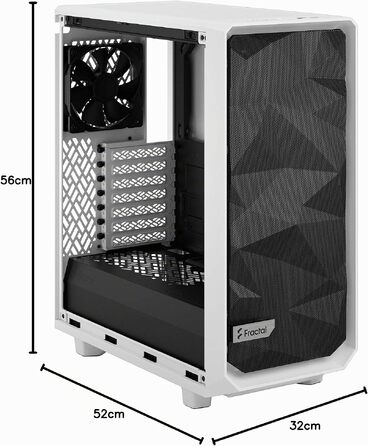 Корпус для ПК Fractal Design Meshify 2 Compact Black ATX Mid Tower, загартоване скло, високий повітряний потік