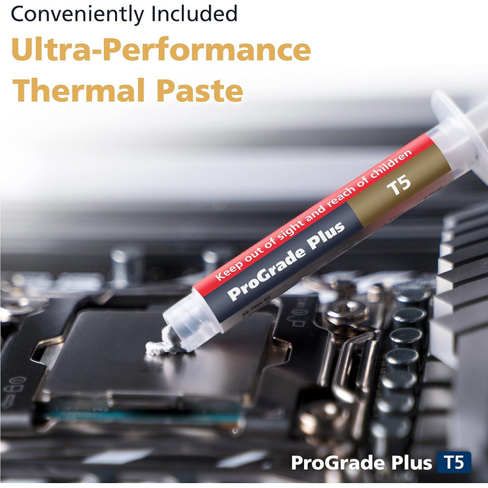 Кулер для процесора Akasa Alucia H4 Plus (LGA1700 Edition) з 120мм вентилятором, 4 теплові трубки, 185W TDP, для Intel LGA 2066, 2011, 1151, 1155, 1150, 1200, AMD AM4 AM5 Ryzen