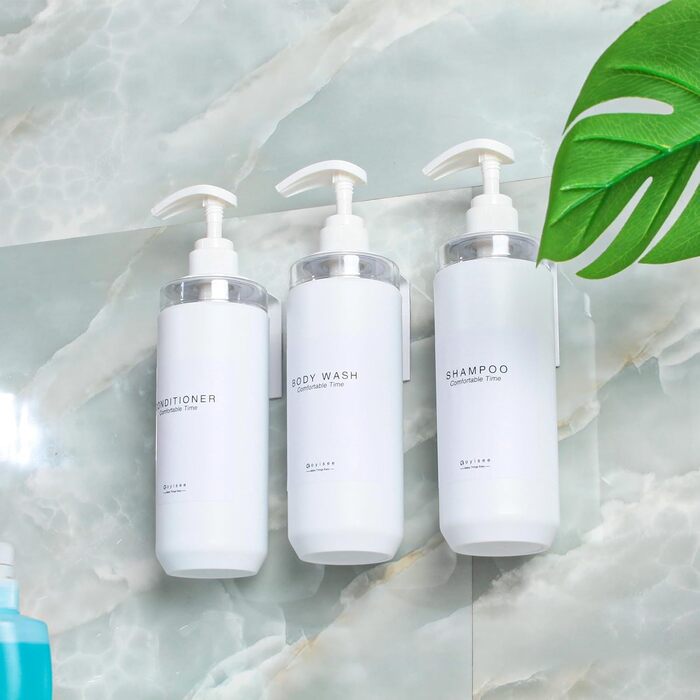 Набір дозаторів для душу GOYISEE, 3 шт. сірого кольору для мила та шампуню, аксесуари для ванної кімнати