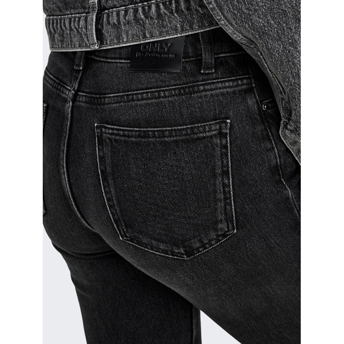 Жіночі джинси прямого крою ONLY ONLEMILY, висока талія, чорний денім, 32W/32L