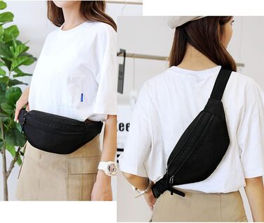 Чоловіча/Жіноча поясна сумка на пояс, бананка з PU шкіри, водонепроникна, чорна. Спортивна, для подорожей, фестивалів, бігу, хайкінгу