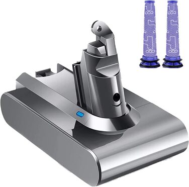 Замінний акумулятор Dyson V6 6000mAh (DC58, DC62, DC59, DC61, DC72, DC74, SV03, SV05, SV06, SV07, SV09) + 2 фільтри