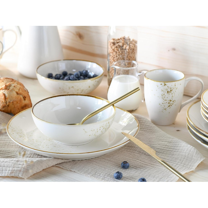 CreaTable Набір посуду 16 частин Nature Collection, керамічний сервіз, для посудомийної машини та мікрохвильової печі