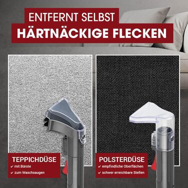 CLEANmaxx Пилосос для м'яких меблів та килимів: видалення плям, компактний, потужний | 400W, 9kPa, чорний