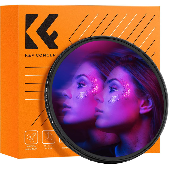Фільтр для об'єктива камери K&F Concept з призмами з оптичного скла (Nano-B Series) 77mm, Central Pentaprism Filter