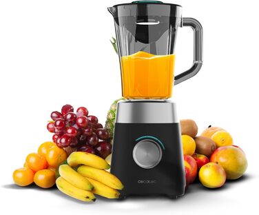 Cecotec Power Black Titanium 1300Max Stand Mixer - 1300W, 1.5L, 2 Speed, Titanium Blades, Pulse Function