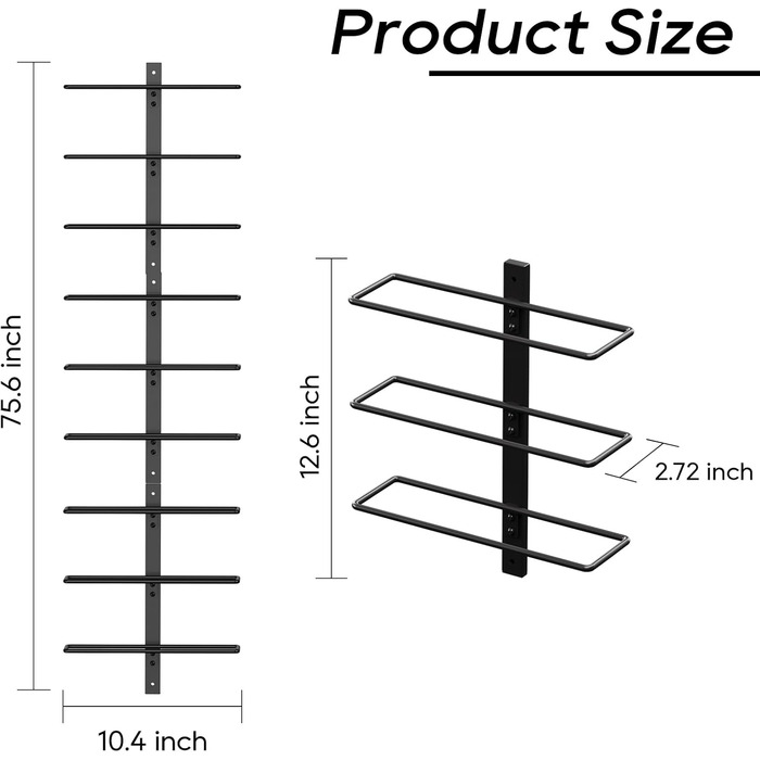 Настінна вітрина для вина MOREE – 18 пляшок, металева, для зберігання вина, коньяку, шампанського