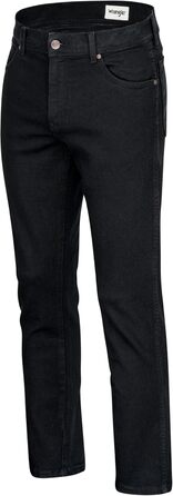 Джинси чоловічі Wrangler Texas Regular Fit Authentic Straight, еластичні, чорного кольору (42W/34L) + ремінь чорний