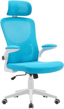 Офісне крісло BAKAJI, нейлон, блакитний (56 x 116-126 см)