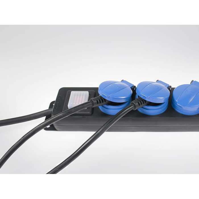 Розподільна коробка з вимикачем Schwabe, 5-фазова, IP44, 230V, 16A, 1.5м (2 шт. в упаковці)