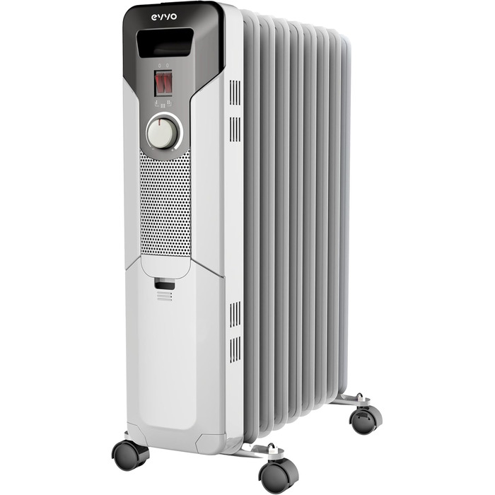 Електричний обігрівач EVVO C9, білий, 2000 Вт, до 20 м², ефективний, 3 режими, безпечний, легкий у транспортуванні