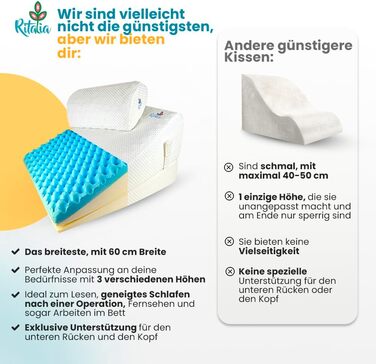 Подушка-валик Ritalia® з роликом для шиї, розмір 60x60x30 см. Підтримка спини, колін, ніг, для дивану та крісла. X-Large