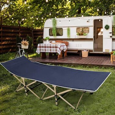 Розкладне ліжко для кемпінгу Trintion XL - міцна та зручна для відпочинку на природі, вдома та в подорожах (250 кг)