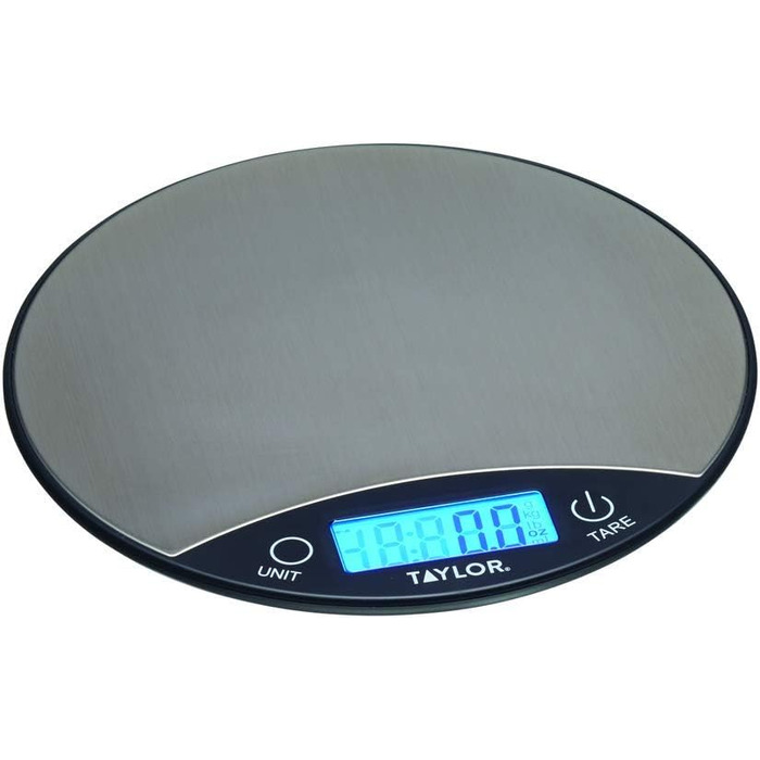 Кухонні ваги Taylor Pro: точні та компактні, з нержавіючої сталі, 5 кг, функція тарування