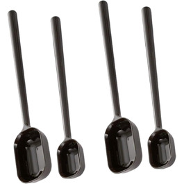 HOMSFOU 4 Pack Liquid Mixing Sticks Salt Spoon Stainless Steel Mini Spoon Office Supplies Tea Spoon T.S.O.P Measuring Cup Milk Powder Spoon Coffee Tea Spoon Dessert Spoon Baby
