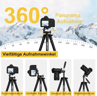 KINGJOY Штатив для камери та смартфона, 180см, з пусковим заходом, для Canon, Nikon, Action Camera, з тримачем для планшету