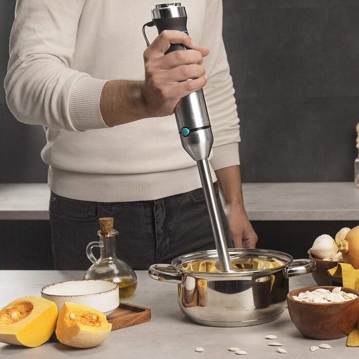 Блендер Cecotec Stabmixer Power TitanBlack 1500 XL PerfectCream з титановим покриттям, 1500 Вт, 6 насадок