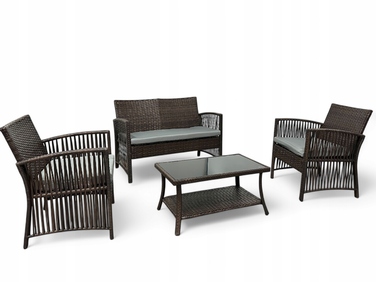 Комплект садових меблів Ideal Garden з техноротанга, багатоколірний, 4 предмети
