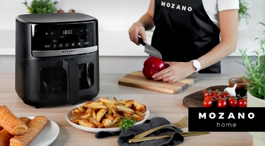 Аерофритюрниця Mozano 5л, потужна безнамастильна фритюрниця 1500 Вт