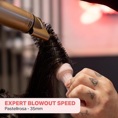 Кругла щітка Olivia Garden Expert Blowout Speed з керамічним покриттям для швидкої сушки волосся (білий & сірий, 35 мм)