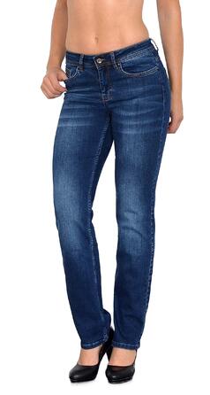 Джинси жіночі ESRA Straight Jeans - висока талія, прямі, еластичні, великі розміри (G6, 34/33)