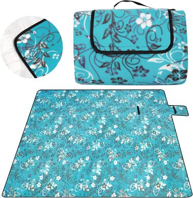 Килимок для пікніка DICLLY 200x200 см, водонепроникний, з підкладкою, що не прилипає до піску, для відпочинку на природі