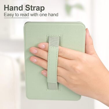 Чохол для електронних читалок Tolino Shine/Clara Colour/Kobo Clara Colour з підставкою та петлею, зелений (Agave Grün)