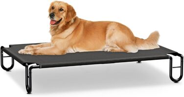 Підвищене собаче ліжко KORIMEFA до 55 кг, для собак середніх порід, 122 x 85 x 20 см, з неслизькими ніжками, для використання в приміщенні та на вулиці