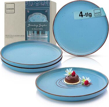 Набір керамічних мисок Sänger VALUE COLLECTION (Бомбей Сапфір) - 4 шт., 700 мл, для мюслі та десертів, стійкі до подряпин, мікрохвильовки та миття в посудомийній машині