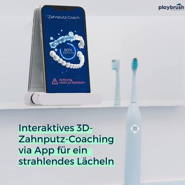 Playbrush Smart One: електрична звукова зубна щітка з розумним додатком для гігієни ротової порожнини, захист ясен, таймер, 3 режими чищення, 1 насадка, 3 тижні роботи від акумулятора, корал
