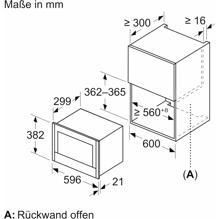 Вбудована мікрохвильова піч NEFF HLAWG25S3, 50x38 см, LED дисплей, автоматичні програми, Easy Clean, Easy Clock, чорний колір (N70)