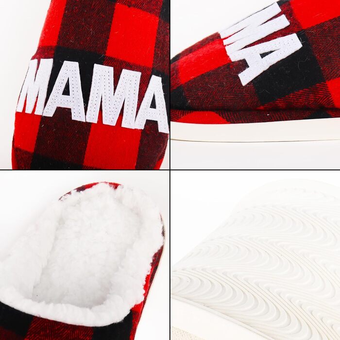 Тапочки жіночі зимові подарунок для жінок, теплі, м'які, з плюшу, антиковзкі, кумедні (40/41 EU, багато кольорів, Найкраща Мама)