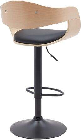 Kingston Adjustable Bar Stool with Premium Faux Leather Upholstery - Durable Metal Frame, 330lb Capacity