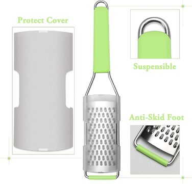 Lemon Zester, Cheese Grater, Citrus Zester, 3 Pack, 304 Stainless Steel, a sharp tool for Parmesan cheese, ginger, garlic, nutmeg, chocolate, vegetables, fruit, dishwasher safe, with