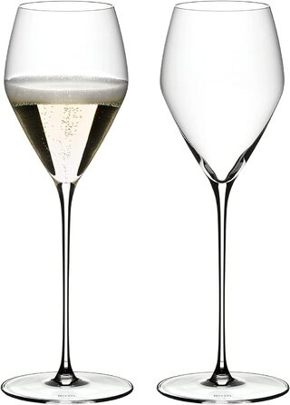RIEDEL Veloce Champagne Glass Set, 2-Piece, Clear Crystal Glass, Premium Machine-Made