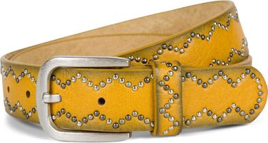 Жіночий ремінь StyleBreaker з пряжками, однотонний, 100 см, гірчичний