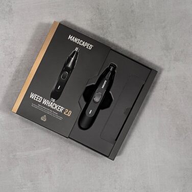 Електричний тример для вух і носа MANSCAPED Weed Whacker 2.0, 7000 об/хв, акумулятор 45 хв, для вологого та сухого гоління, змінні леза з нержавіючої сталі